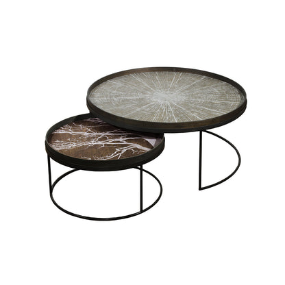 Tray Round Coffee Table Set of 2