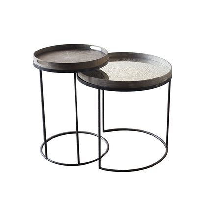 Tray Round Side Table Set of 2