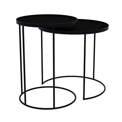 Tray Round Side Table Set of 2