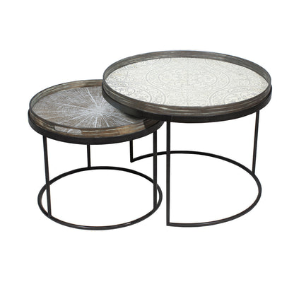 Tray Round Coffee Table Set of 2