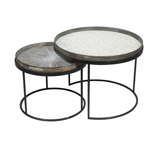 Tray Round Coffee Table Set of 2