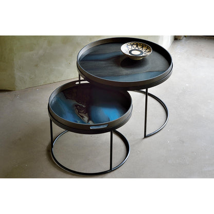 Tray Round Coffee Table Set of 2