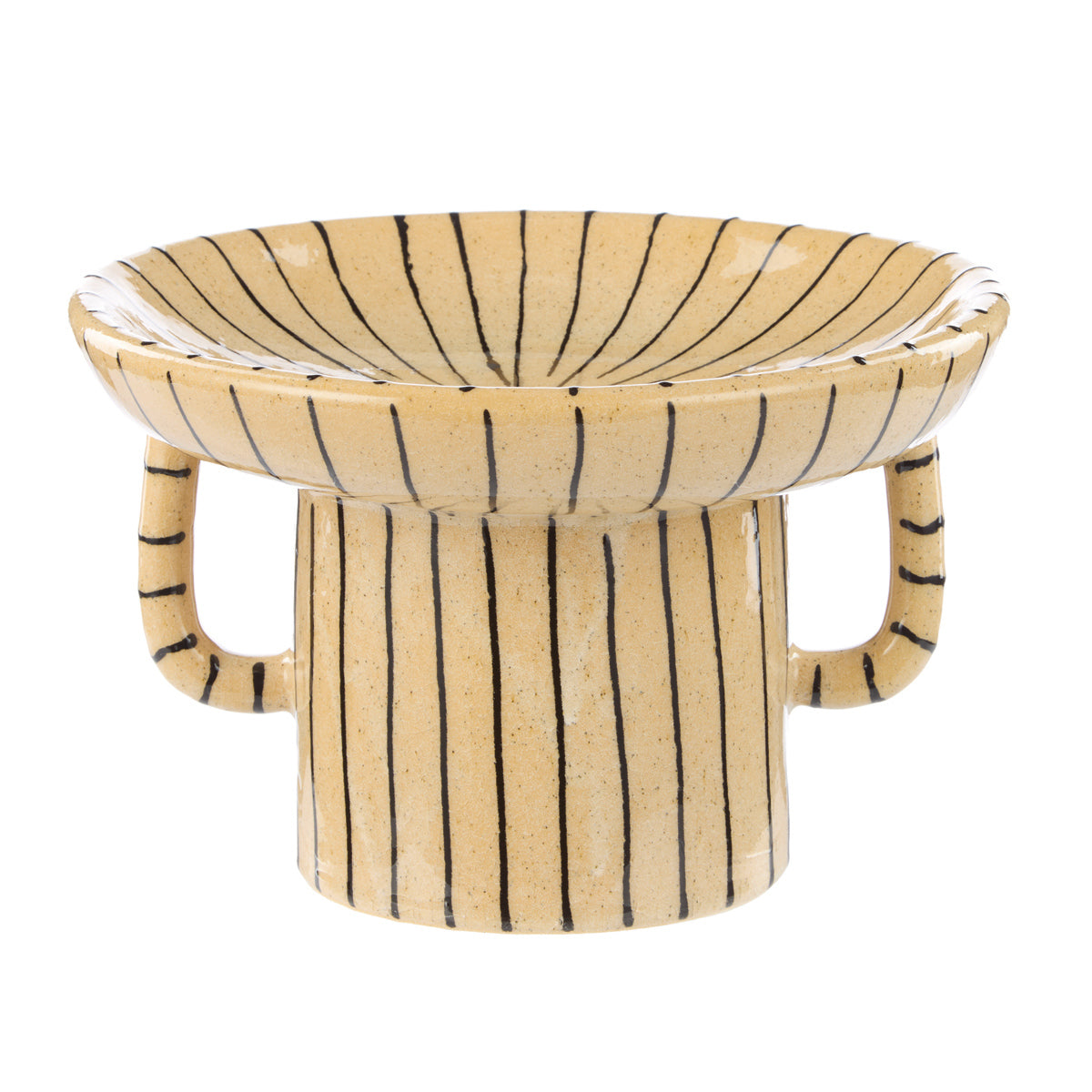 Sabi Stripe Decor Dish Large (Beige & Black)