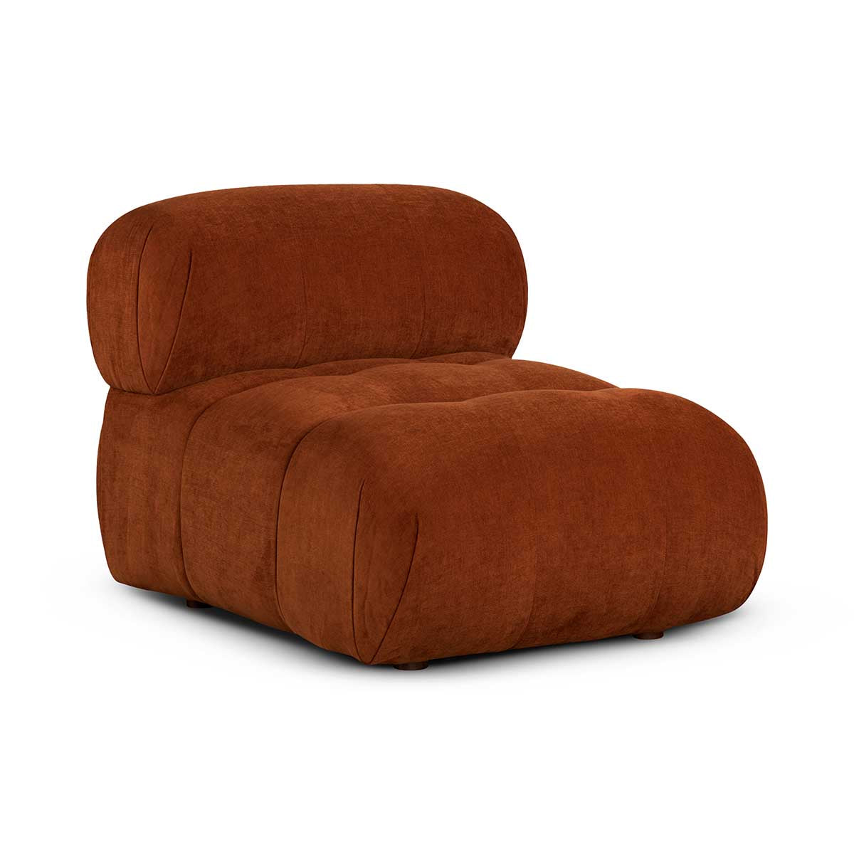 Bowie Textured Velvet Armless Modular Piece