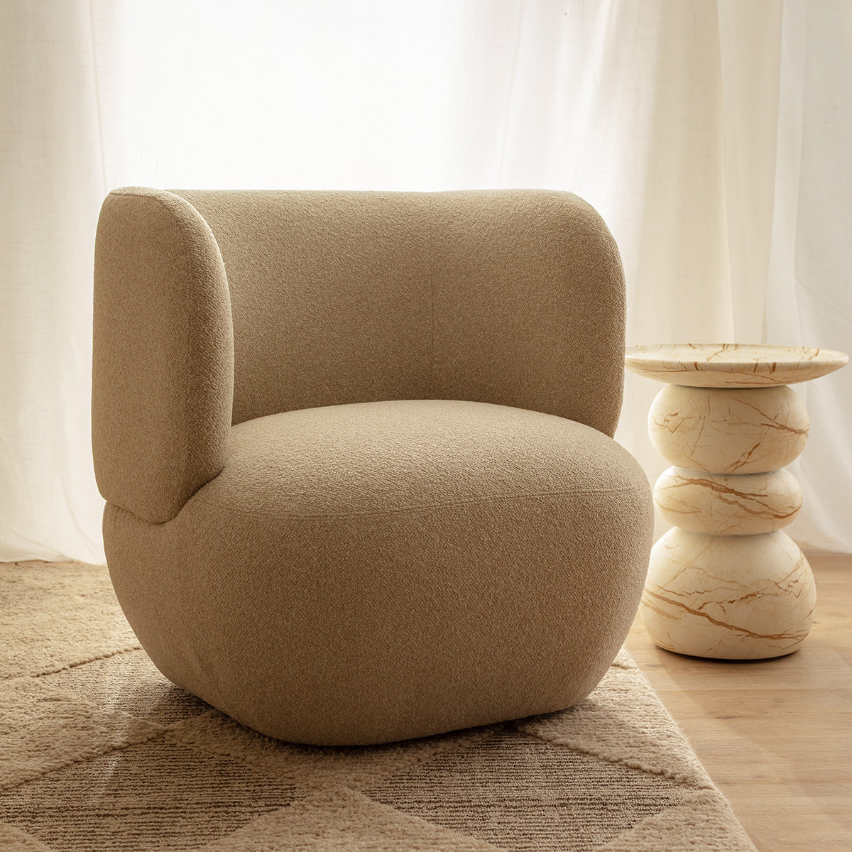 Sorrento Fabric Swivel Armchair