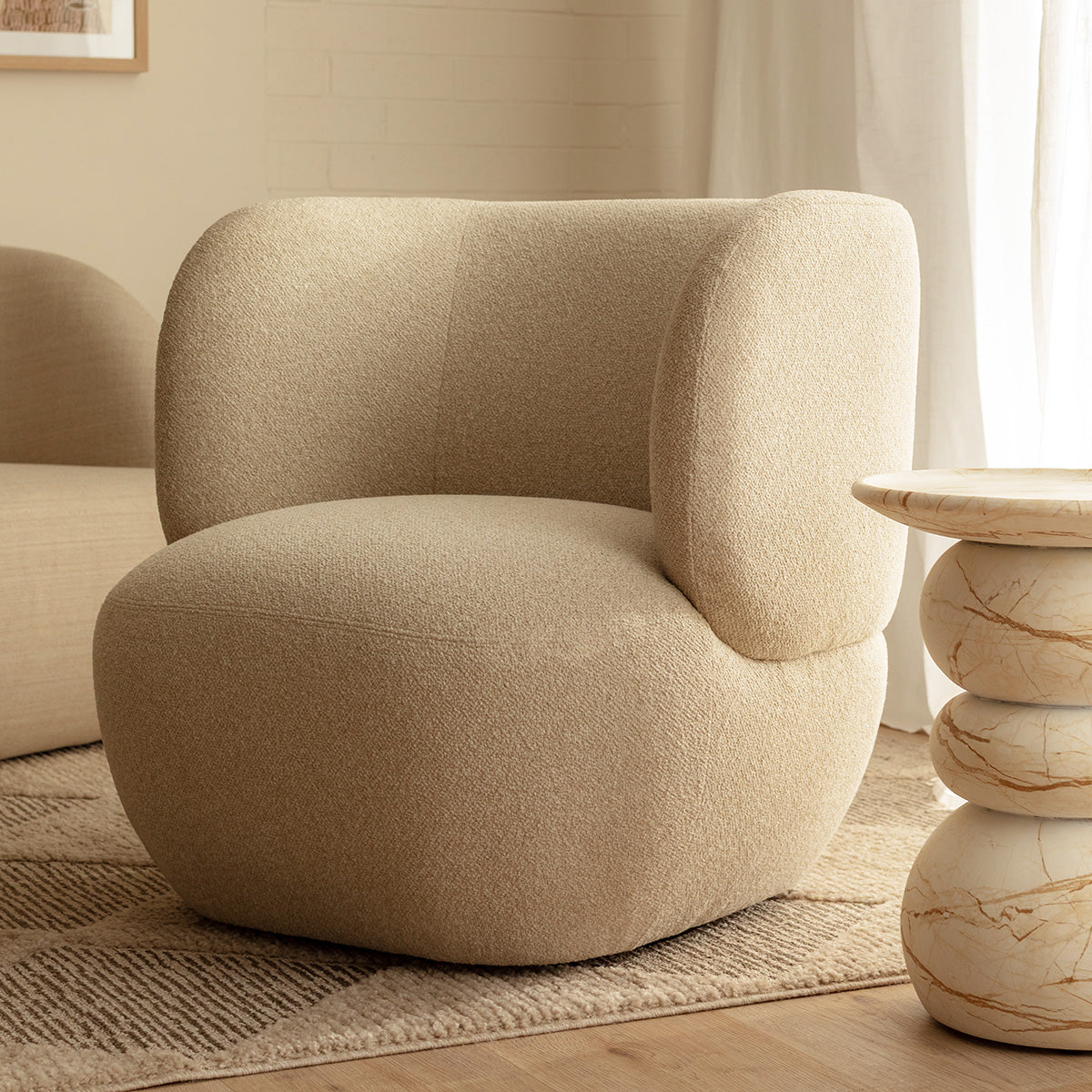 Sorrento Fabric Swivel Armchair