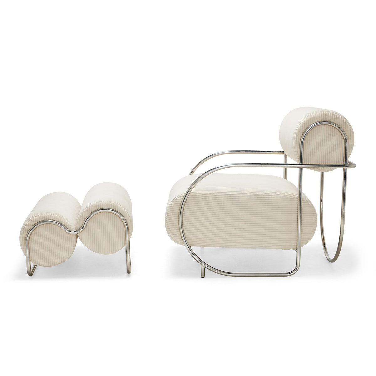 Chromeo Armchair & Ottoman
