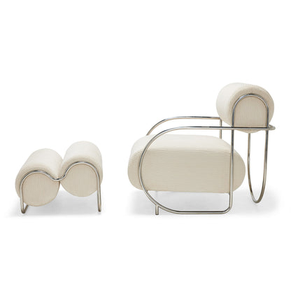Chromeo Armchair & Ottoman