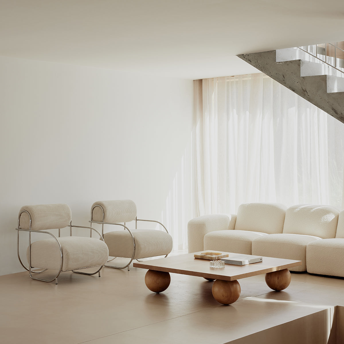 Chromeo Armchair & Ottoman