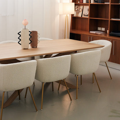 Avalon Boucle Dining Arm Chair