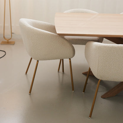 Avalon Boucle Dining Arm Chair