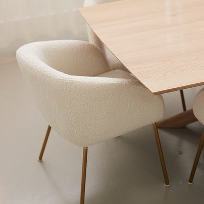 Avalon Boucle Dining Arm Chair