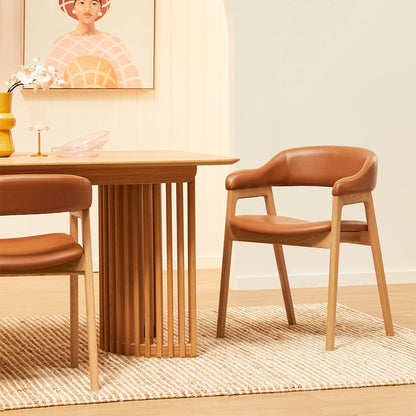 Santino Leather Dining Arm Chair