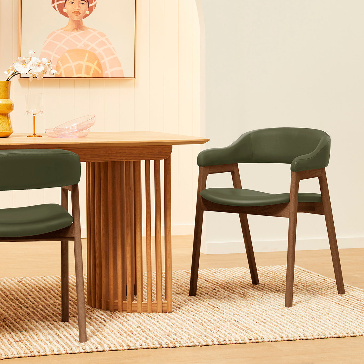 Santino Leather Dining Arm Chair