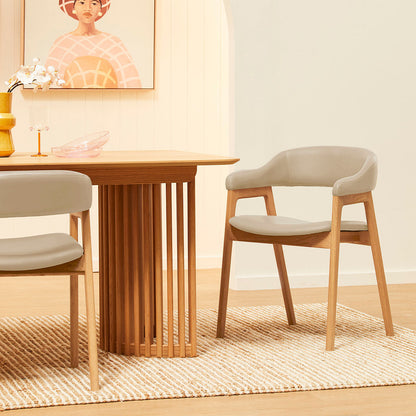 Santino Leather Dining Arm Chair