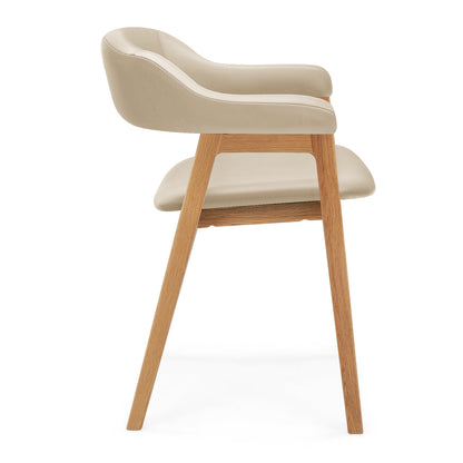 Santino Leather Dining Arm Chair