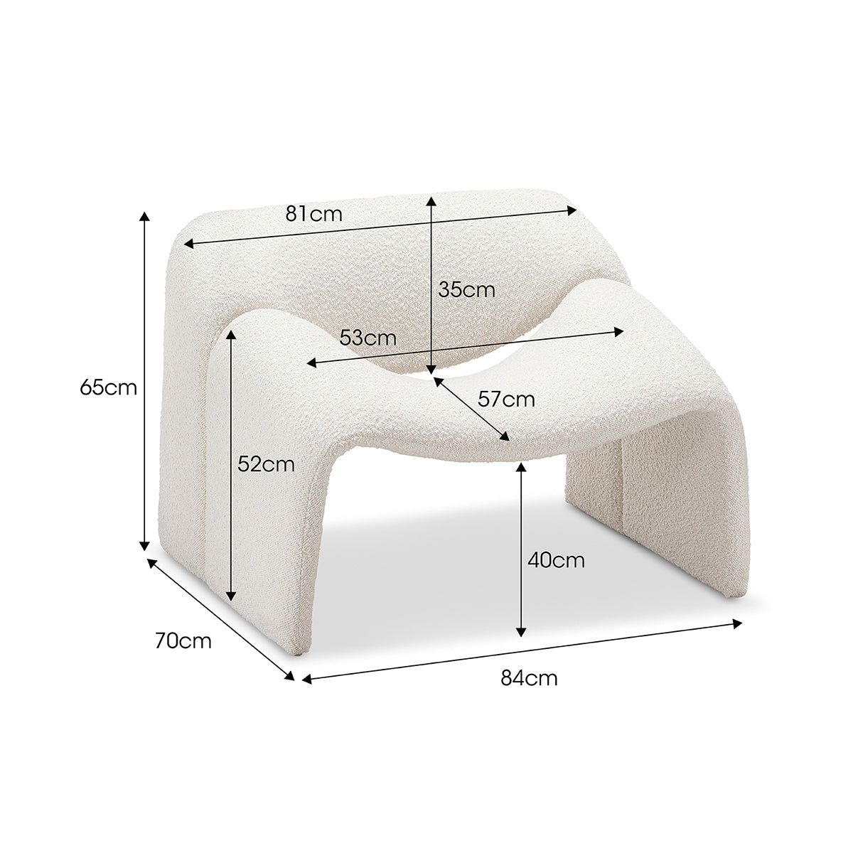 Billie Groove Boucle Armchair