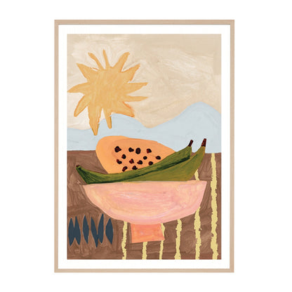 Papaya Sunrise Art Print