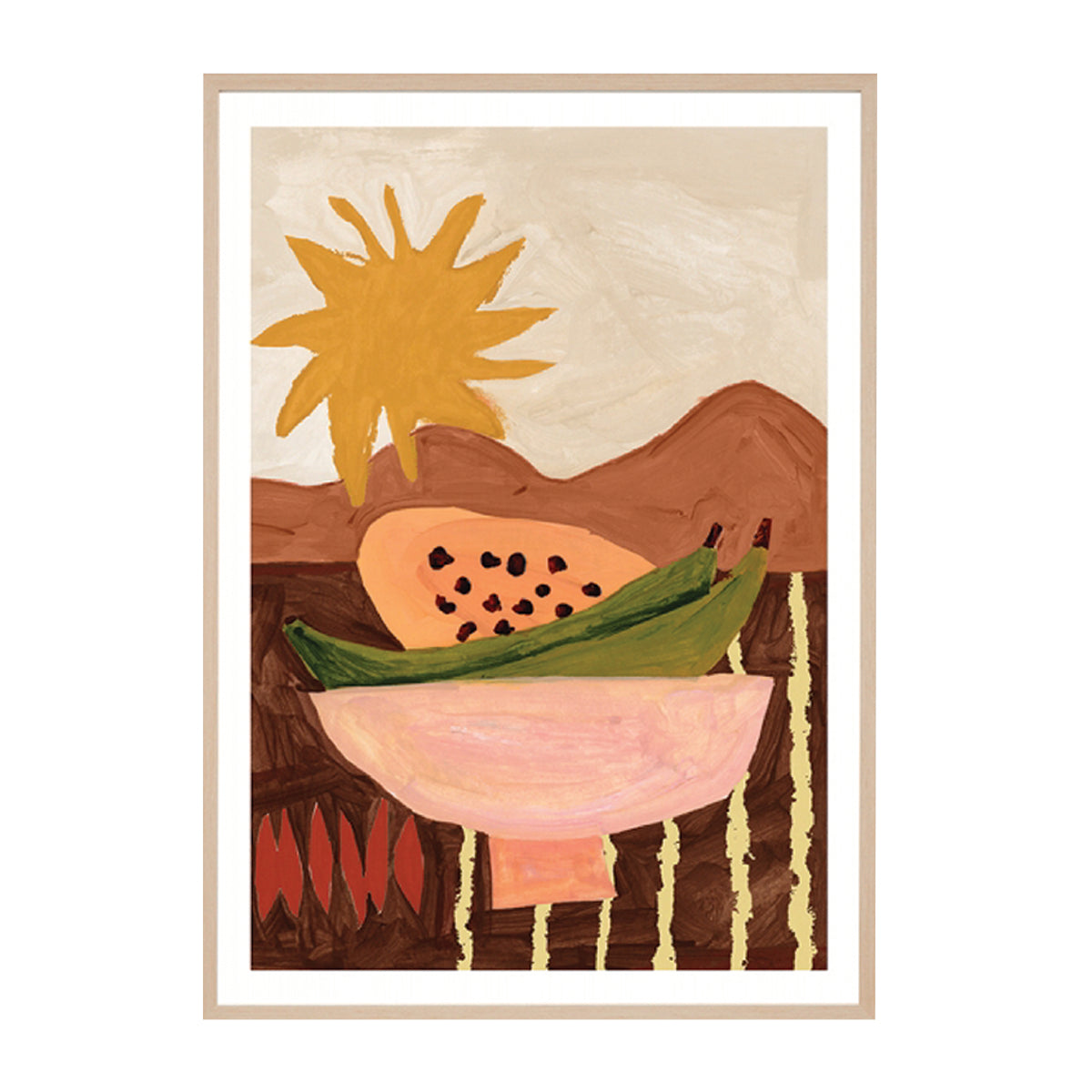 Papaya Sunrise Art Print