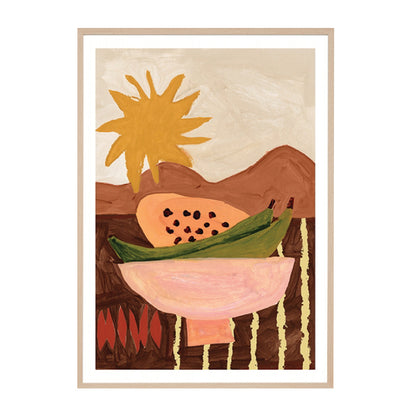 Papaya Sunrise Art Print