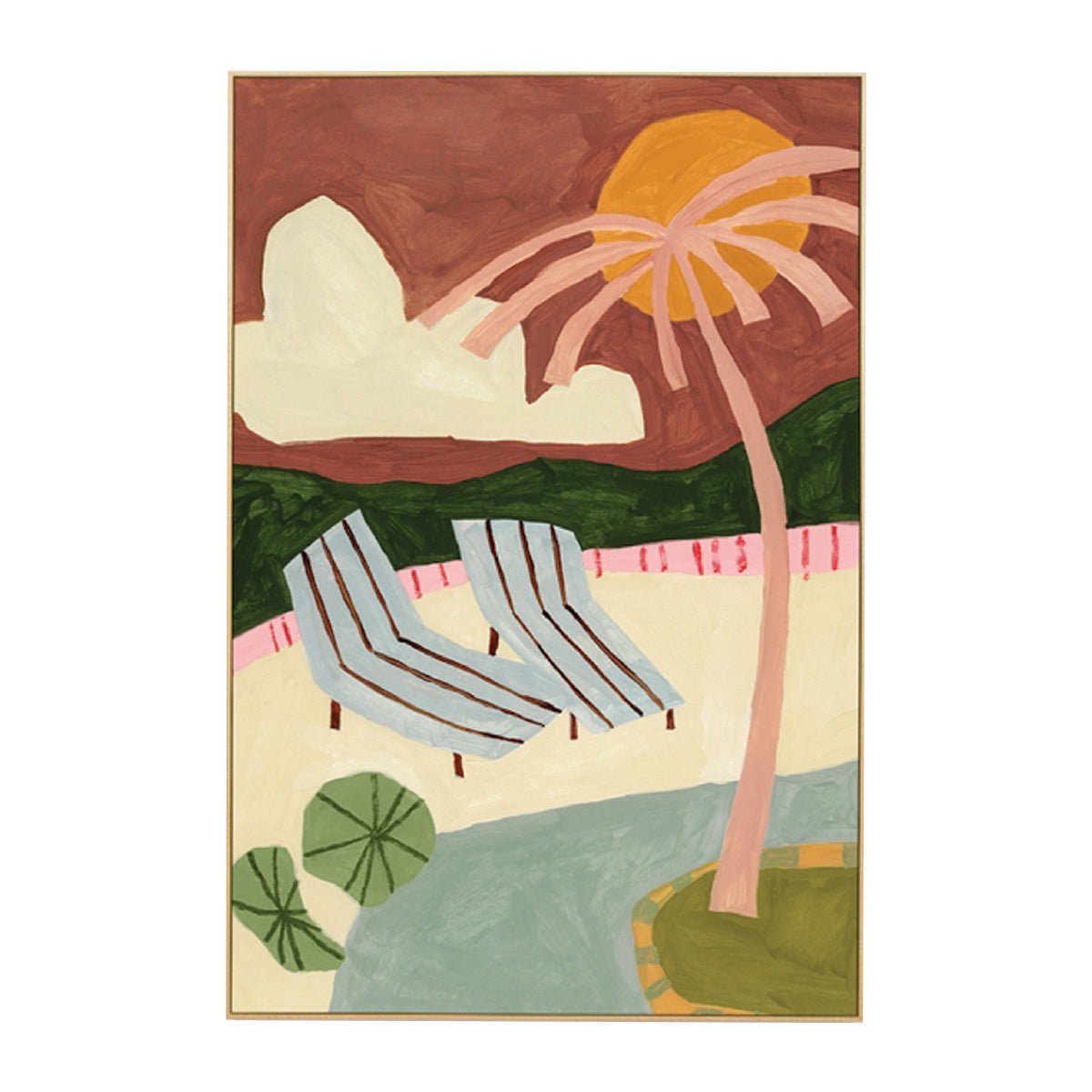 Poolside Paradise Art Print