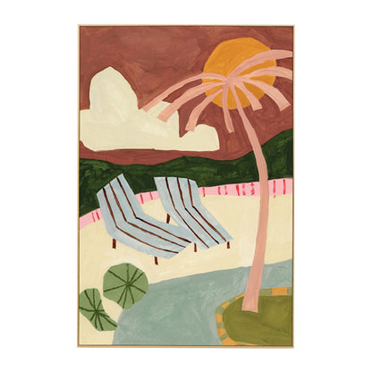 Poolside Paradise Art Print