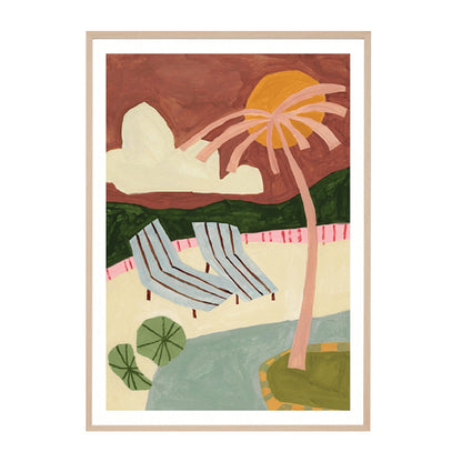 Poolside Paradise Art Print
