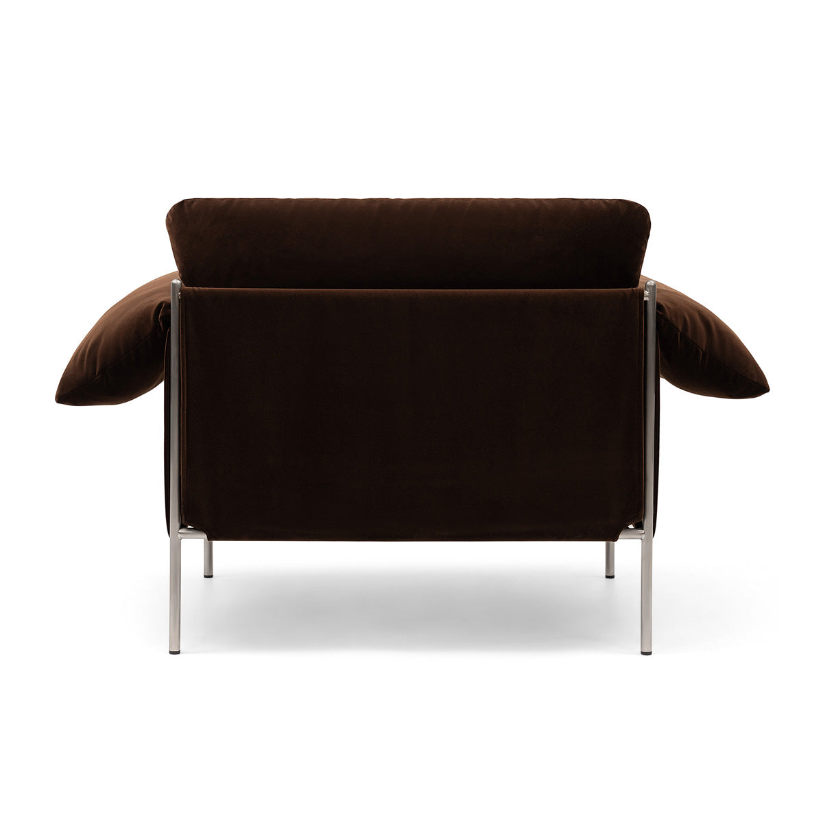 Alva Brushed Steel Frame Armchair