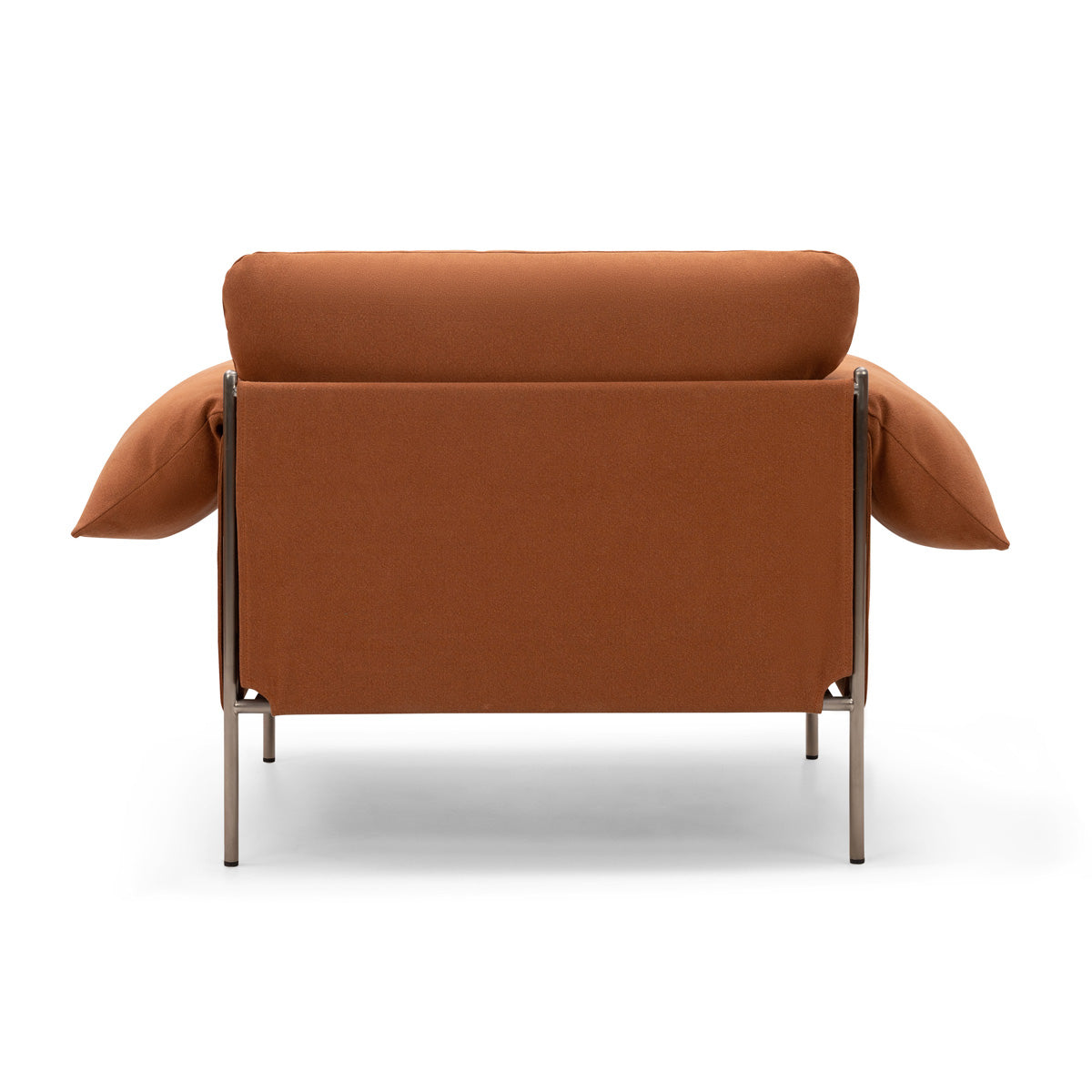 Alva Brushed Steel Frame Armchair