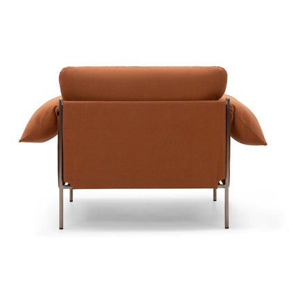 Alva Brushed Steel Frame Armchair