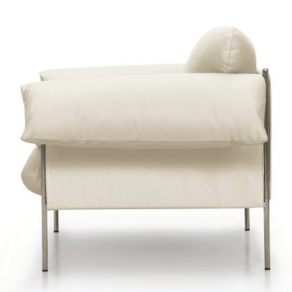 Alva Brushed Steel Frame Armchair