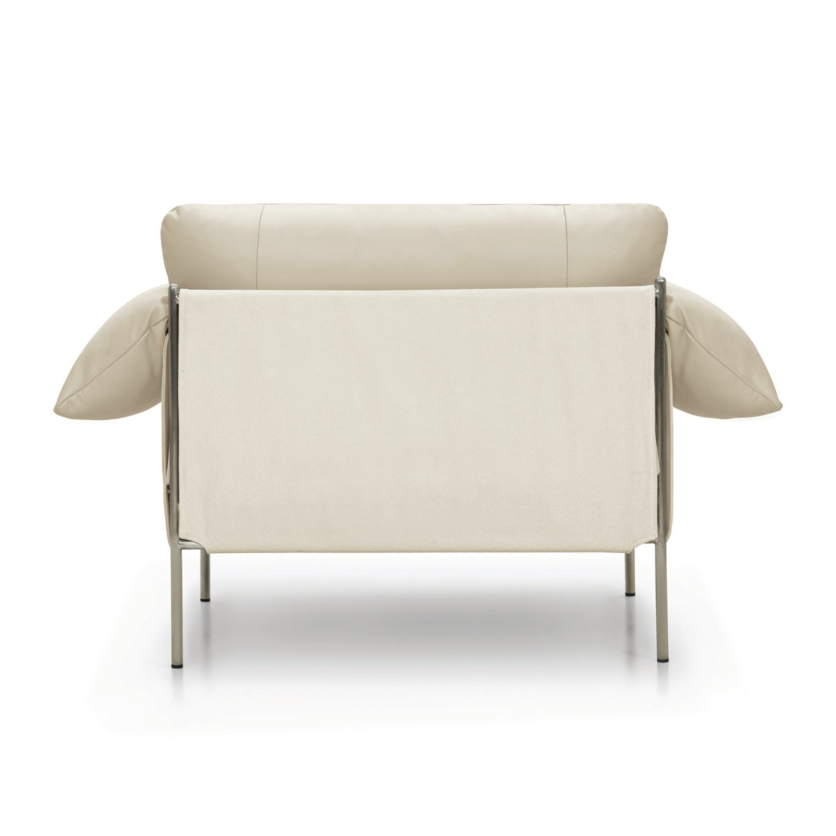 Alva Brushed Steel Frame Armchair