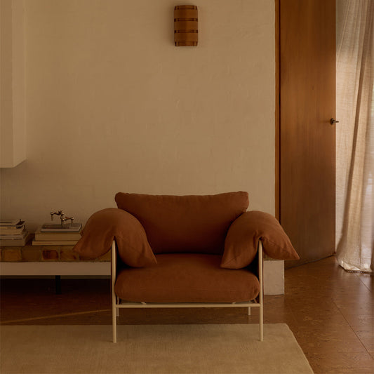 Alva Nougat Frame Armchair