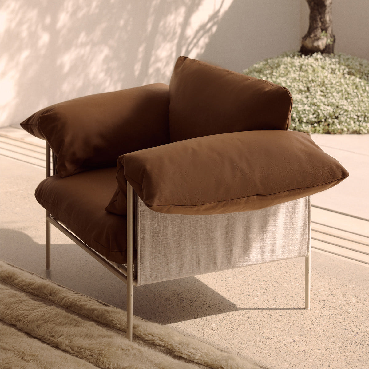 Alva Nougat Frame Armchair