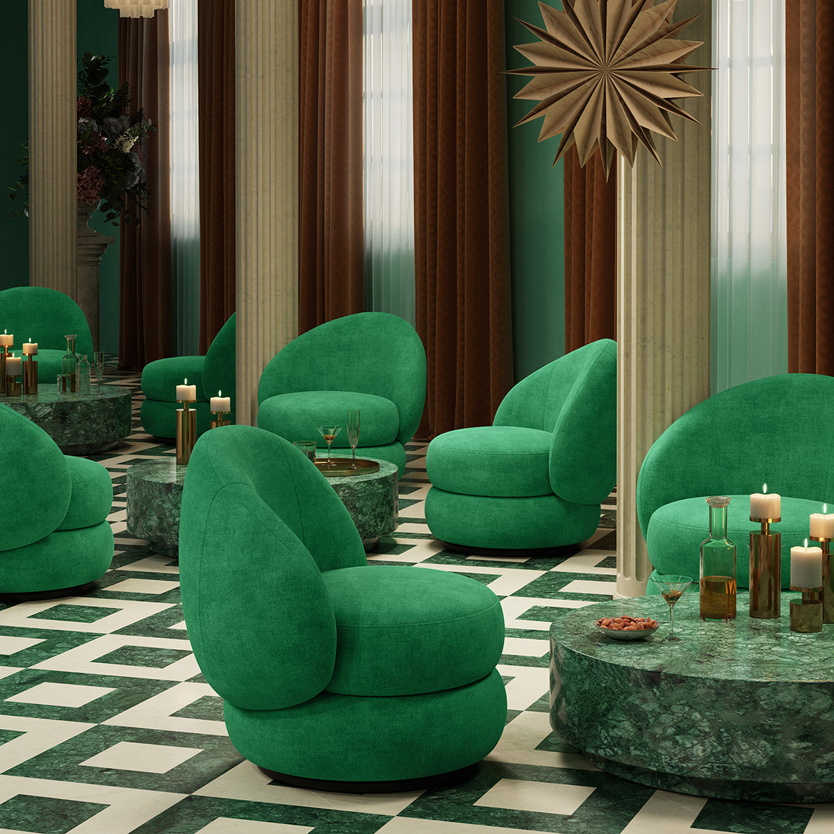 Alma Swivel Armchair