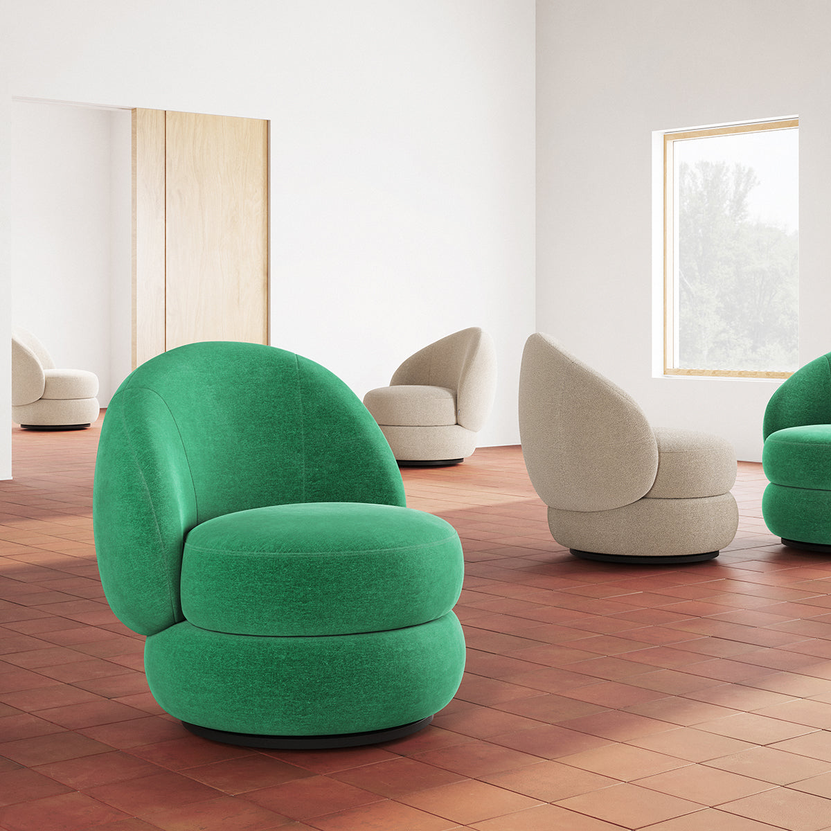 Alma Swivel Armchair