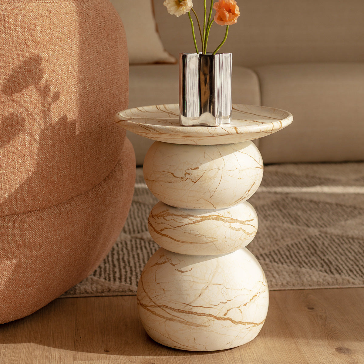 Sorrento Side Table (Marble Finish)