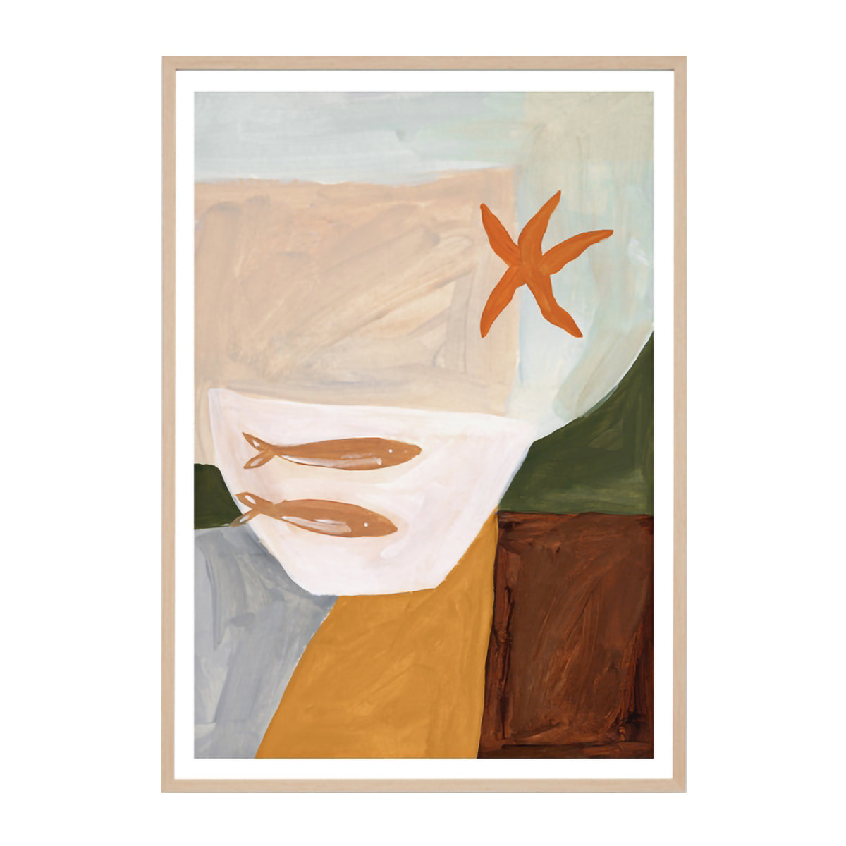 Abstract Tabletop Orange 1 Art Print