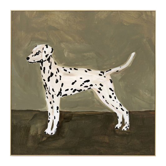 Dalmatian Khaki Portrait Art Print