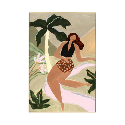 Island Illustration Green 3 Portrait Art Print