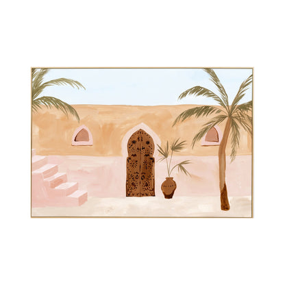Palm Bazaar Blush Art Print