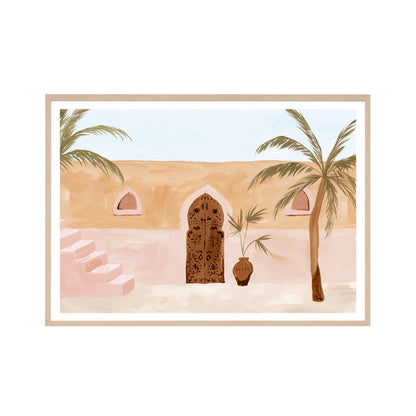 Palm Bazaar Blush Art Print