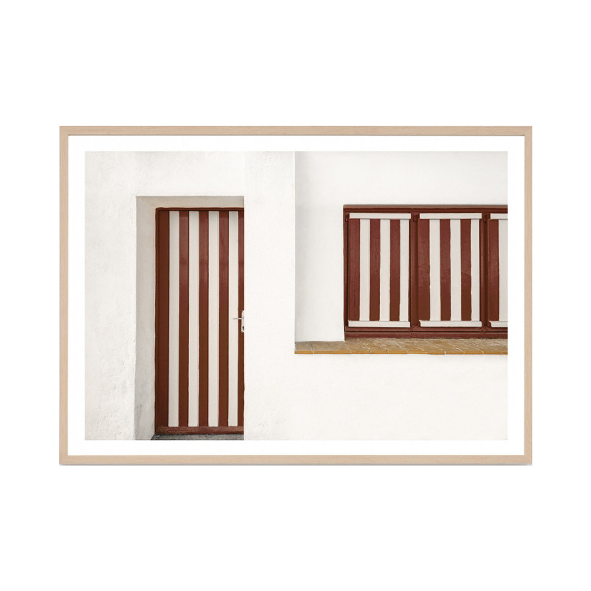 Patterned Shutters Landscape Art Print