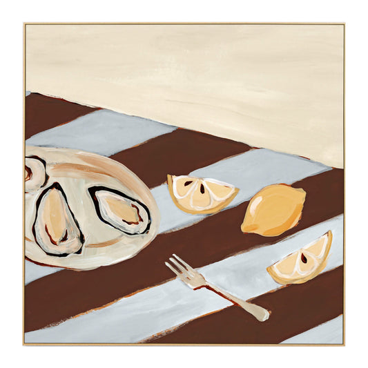 Seaside Dining Blue 1 Art Print