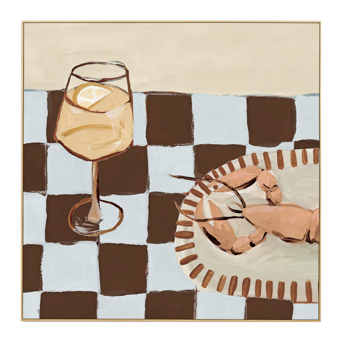 Seaside Dining Blue 3 Art Print