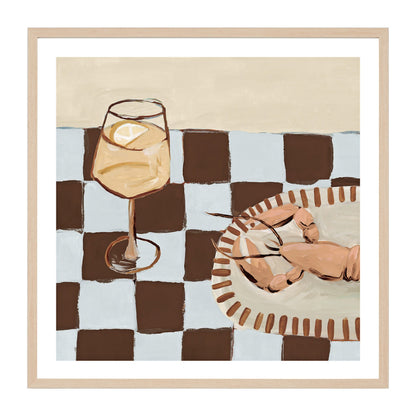 Seaside Dining Blue 3 Art Print