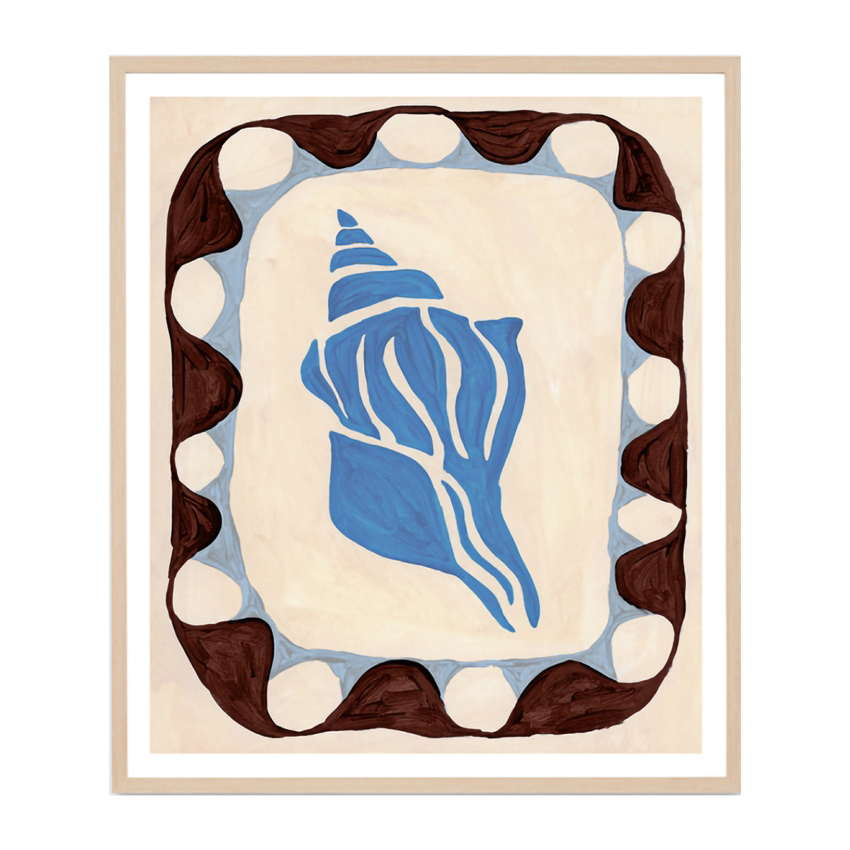 Shell Decor Blue 1 Art Print