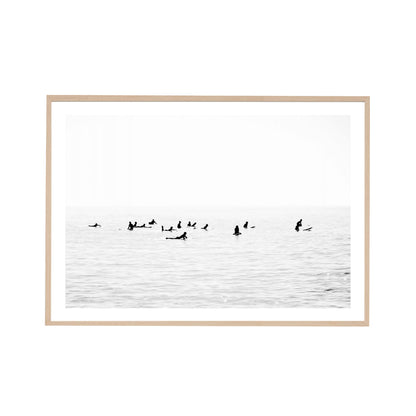 Byron Surfers Art Print