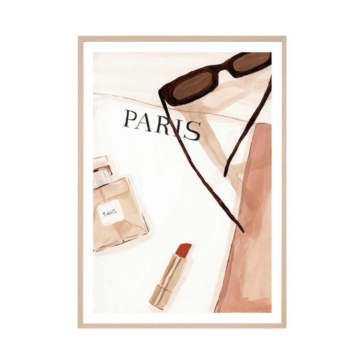 Weekend in Paris Blush 1 Portrait Art Print