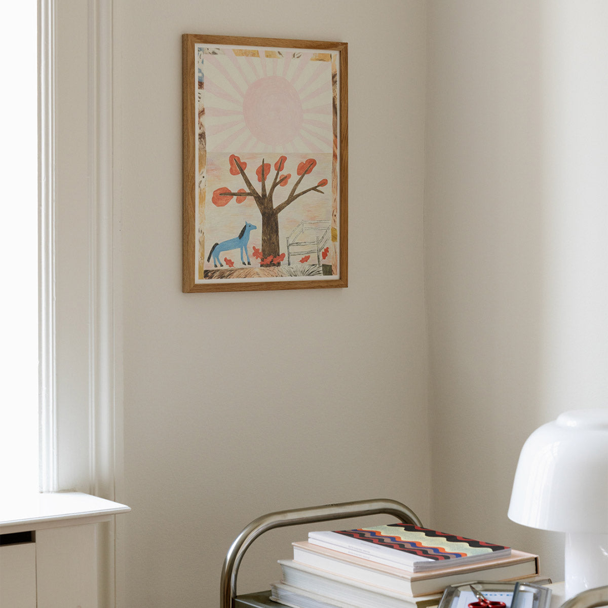 Blue Horse Art Print